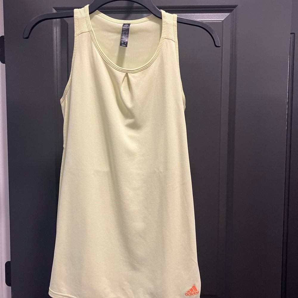 adidas Light Yellow Women’s Athletic Tank Top
